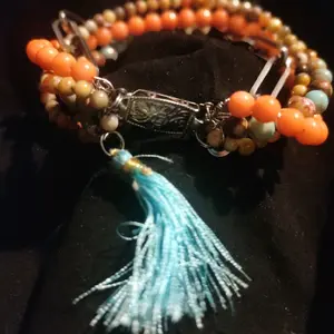 Coral, Picasso Jasper, Agate Gemstone Bracelet daily use