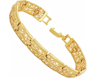 LIFETIME JEWELRY Filigree Bracelet for Women and Men 24k Real Gold Plated Jewelry