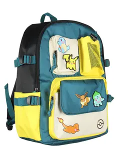 Pokemon 16" Backpack Pikachu Eevee Charmander Squirtle Bulbasaur Utility Travel Laptop Multipurpose Backpack