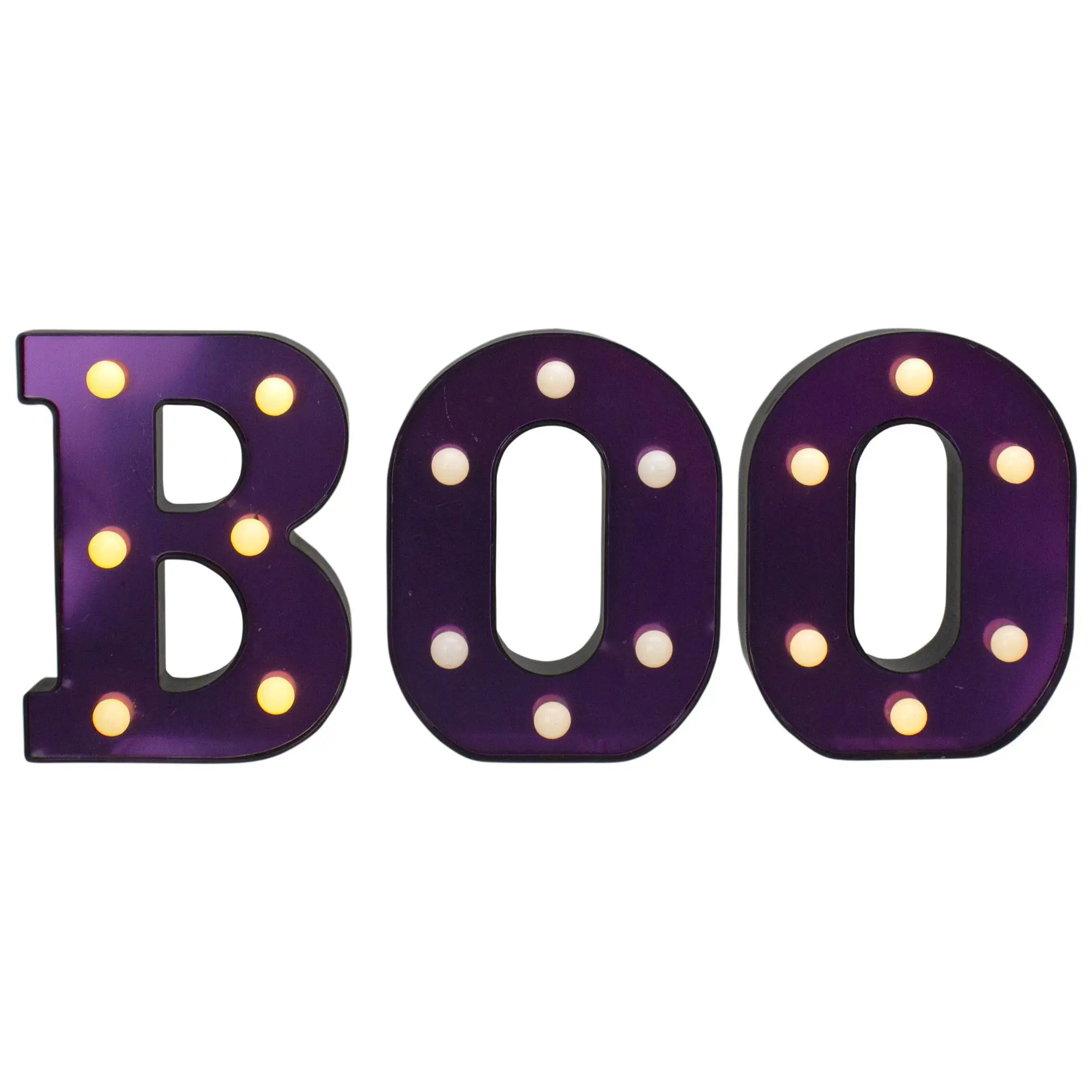 Northlight 6.5" LED Lighted "BOO" Halloween Marquee Sign Northlight 6.5" LED Lighted "BOO" Halloween Marquee Sign
