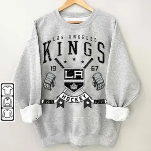 LA Kings Hockey Shirt, Vintage 90s Sport Art, Retro Ice Hockey Merch, Los Angeles Fan Gift, Classic Hockey Crewneck tm133