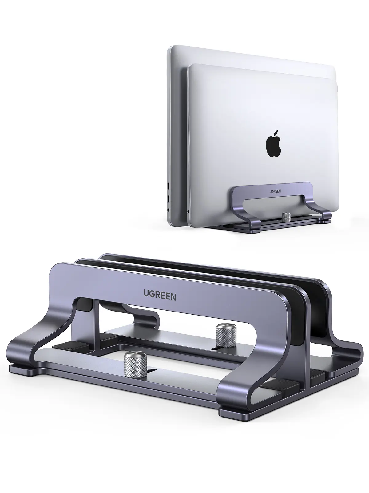 UGREEN Vertical Laptop Stand Holder Desk Single/Dual Aluminum Dock Compatible with MacBook Pro Air Laptop Stand Desktop Adjustable, Lenovo Ideapad, Surface Book, HP Notebook, Dell Chromebook Up to 17.3 Inch-Summer Sale tiktokshopbacktoschool