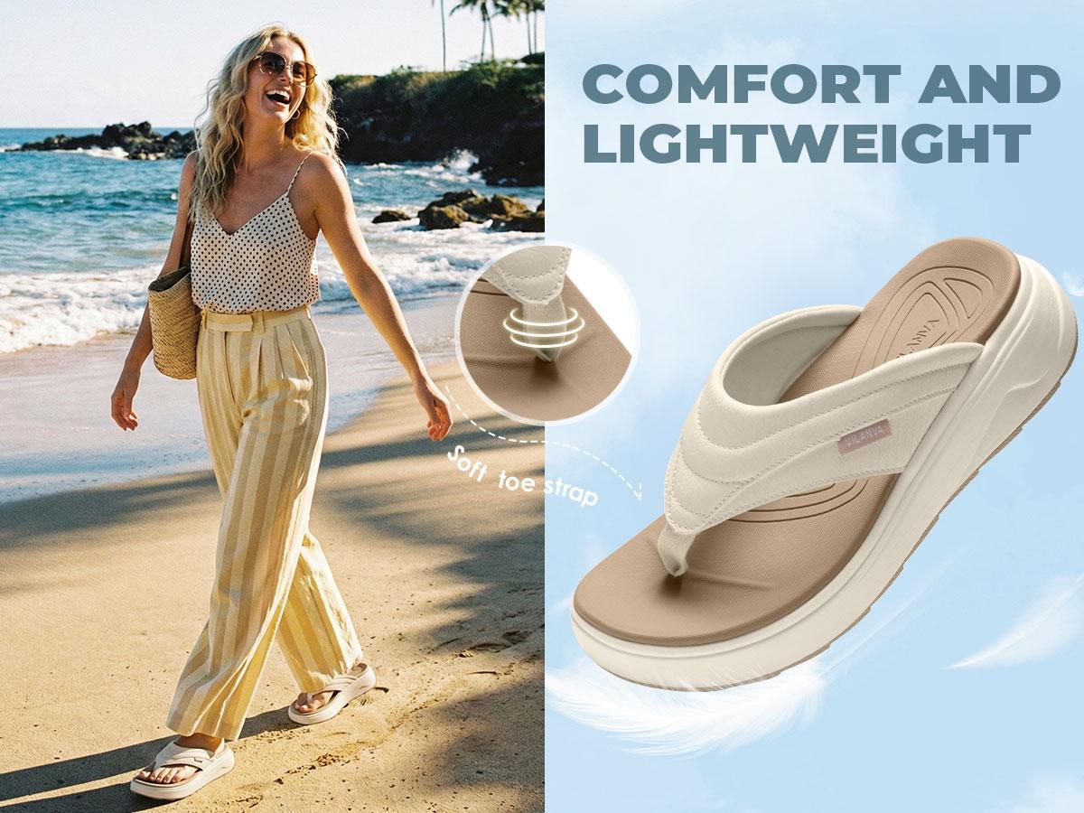 Women's Platform Flip Flops with Arch Support for Plantar Fasciitis Relief Cushioned Walking Sandals Lightweight Non-Slip Shoes for 2026 Summer Outfits Women's Platform Flip Flops with Arch Support for Plantar Fasciitis Relief Cushioned Walking Sandals Lightweight Non-Slip Shoes for 2026 Summer Outfits