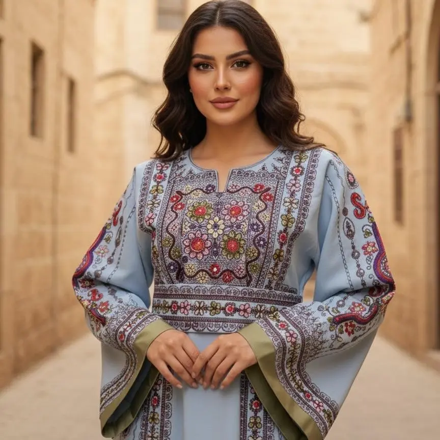 Sky Garden Tatreez Thobe Set (Thobe + Belt)