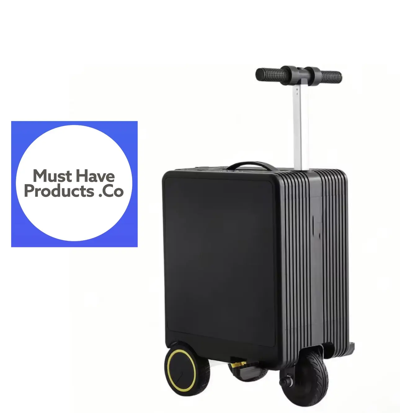 Electric Luggage Scooter - Smart Rideable Suitcase with Bluetooth Speaker & USB Port - Luxury Motorized Carry-On for Fast Airport Transport, Modern Travel Gear for Men & Women