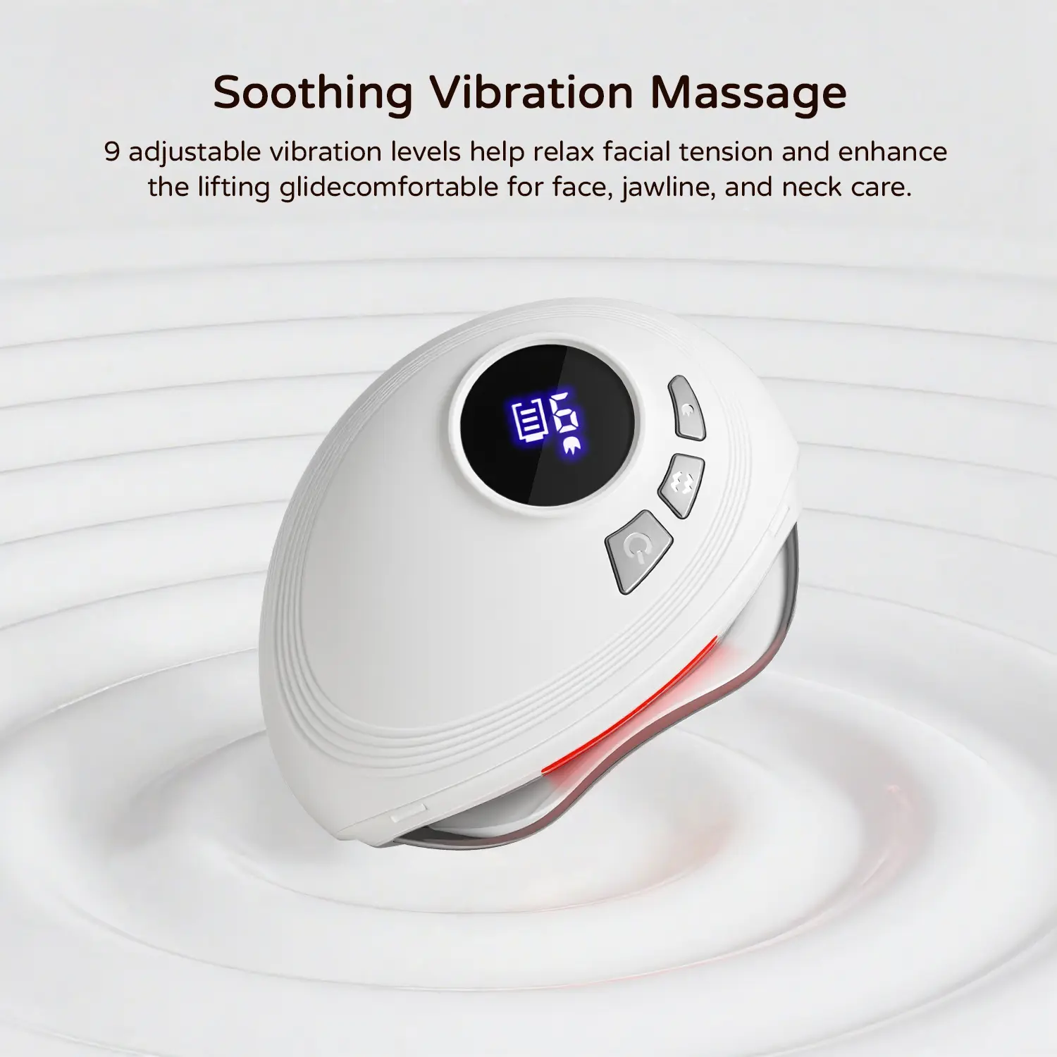 SHMHE Electric Gua Sha Massager, Face Sculpting Tool with 9-Level Heat & Vibration, Anti-Aging, Neck & Face Lift, Wrinkle and Puffiness Reduction led guasha 400mAh