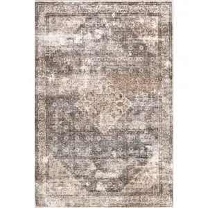Talita Medallion Machine Washable Area Rug