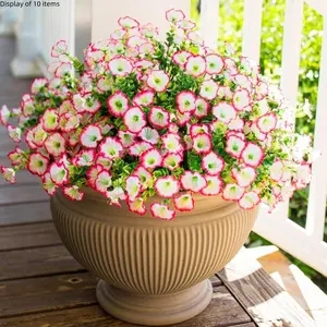 Artificial Potted Plant, Faux Flower with UV Protective Function, Decorative Flower for Outdoor Home Flowerpot Porch Terrace Decoration, Decoration Flowers