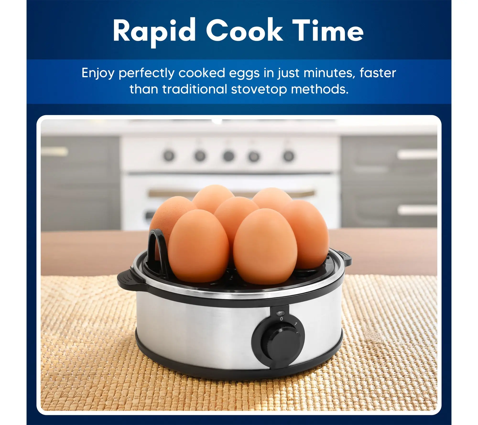 Elite Cuisine Automatic Egg Cooker, 7 Eggs, Stainless Stee l