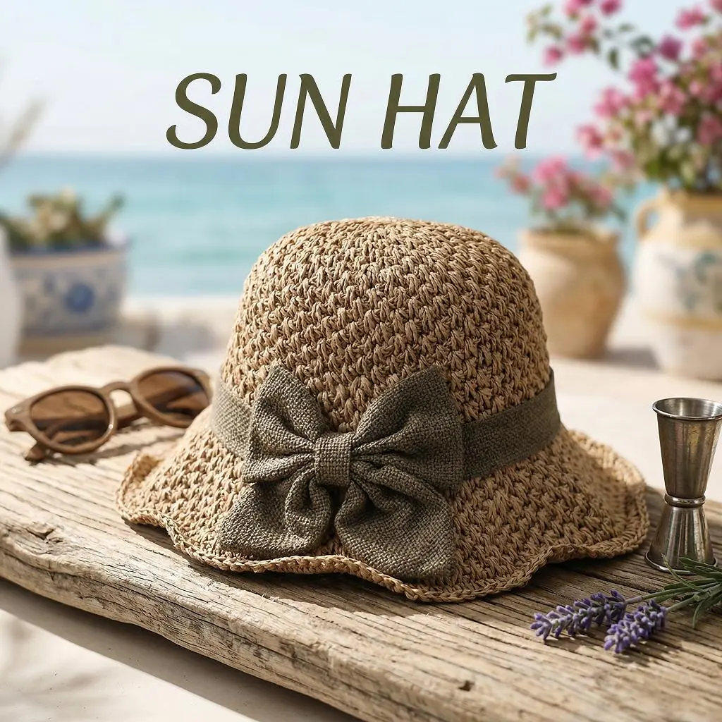 Women's Lightweight Retro Solid Straw Casual Trendy Hat - Foldable Wide Brim, Breathable Woven, Bow Accent, Summer Beach Accessory for Travel, Outdoor Use, TikTokshopspringglowup Summervibes Hats for Women,summervibes Premium Hat Structured Hat summerwins