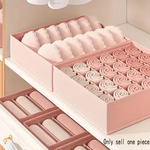 Drawer Type Clothes Storage Box, 1 Count Multi-grid Clothes Storage Box, Clothes Storage Organizer for Underwear, Socks, Bra, Pants, Home Organizer for Bedroom Wardrobe, Household, Multi Compartment Design, Foldable Storage Organizer