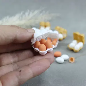 Mini Cute Food Model 1:12 Scale, Fresh Egg Box & Tray Decor, Play Kitchen Accessories, Toddler Play Kitchen, Kitchen Pretend Play Set, Kitchen Display, Home Office Daily Showpiece, Perfect Christmas Gift