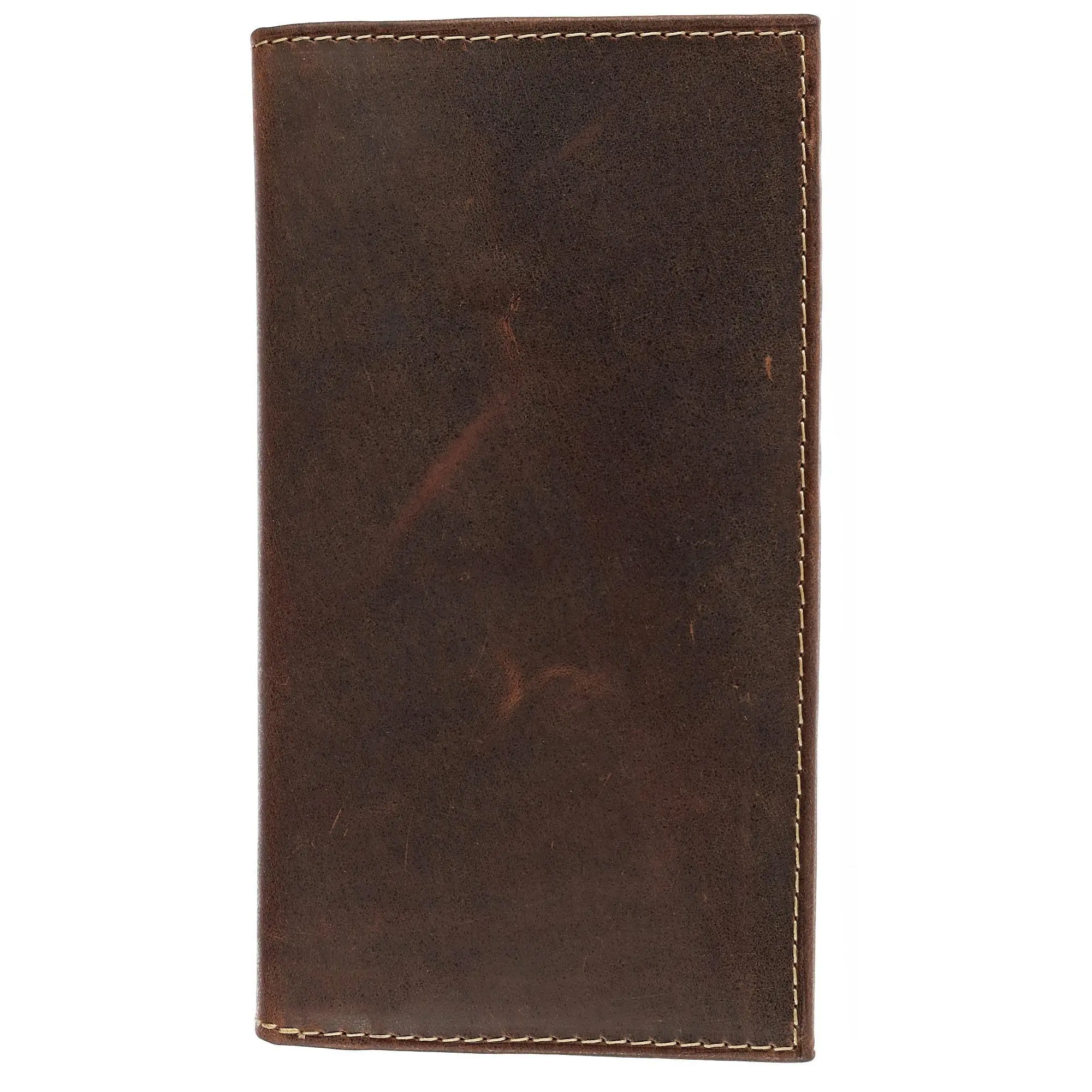 CTM Hunter Distressed Leather Checkbook Cover Wallet for Men - One Size, Ultra-Soft, Zip Closure, Cardholder Function, Male Wallet, Fathers Day Gift Option