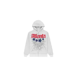 Sp5der Atlanta Full Zip Hoodie Heather Grey (men) by StockX