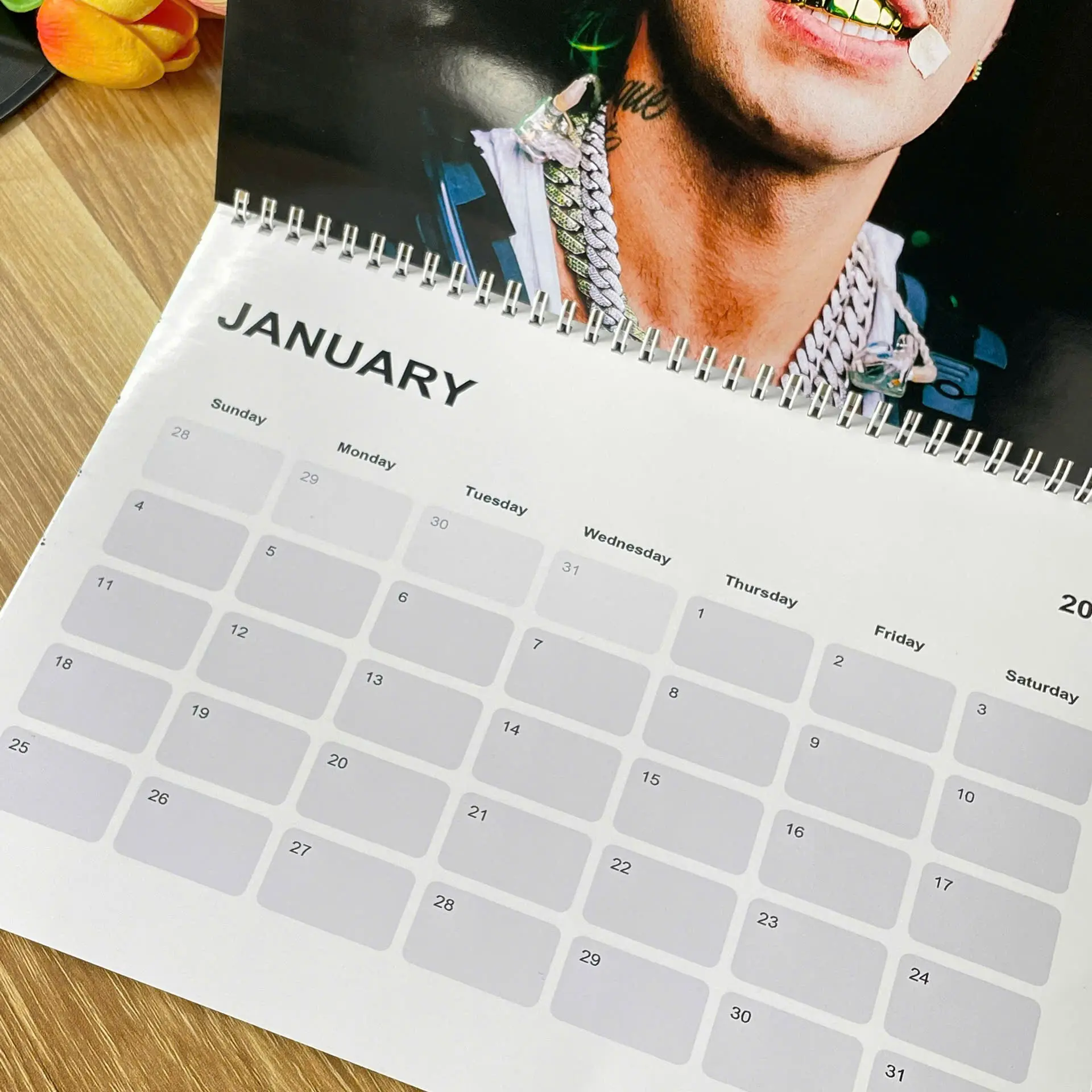 2027 Calendar, Green Vibes Inspired, Reggaeton Aesthetic Decor Gift