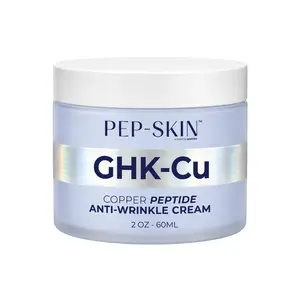 Pep-Skin GHK-Cu Copper Peptide Face Cream with Hyaluronic Acid, Centella & Oat Beta-Glucan, Firming & Hydrating Moisturizer for All Skin Types, 2 fl oz (60ml)