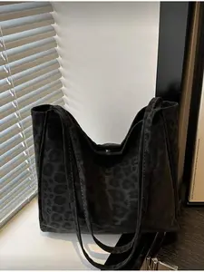 2026 New Fashion Versatile Large Capacity Vintage Leopard Print Tote Bag Women's Commuter Fashionable Shoulder Bag