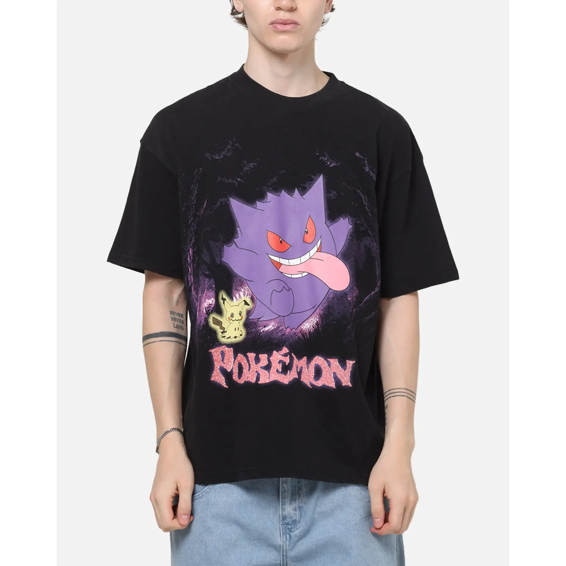 The Pokémon Collection By 73Studio Gengar Mimikyu T-Shirt Black
