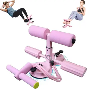 Ab Training Auxiliary Device Sit Up Exercise Equipment with Suction Cups Multi-functional Adjustable Ab Trainer Equipment Fitness Equipment for Home & Gym Pink Abdominal Workout Machine Abdominal Roller Wheel