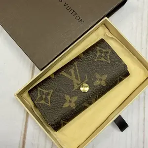 Pre-owned Louis Vuitton 1 Small Leather Goods Monogram Key Pouch YX