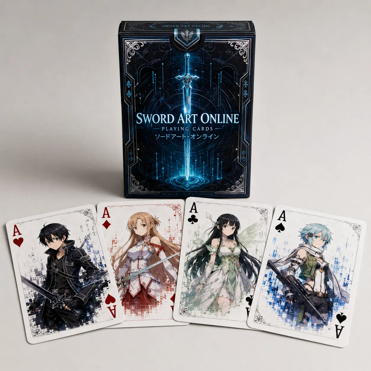 Sword Art Online Playing Cards, Kirito & Asuna Anime Poker Deck & Unique Gift for SAO Fans