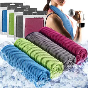 Dazone 5 Pack Cooling Towels (32"x12"),  Ice Gym Towels for Yoga, Sport, Running, Gym, Workout, Camping, Fitness, Workout & More Activities