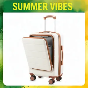 20-inch Carry On Luggage Airline Approved, Hardside Spinner Suitcase with Front Pocket for Laptop, TSA Lock & Silent Wheels summervibes FX-Lite fathersdaygift