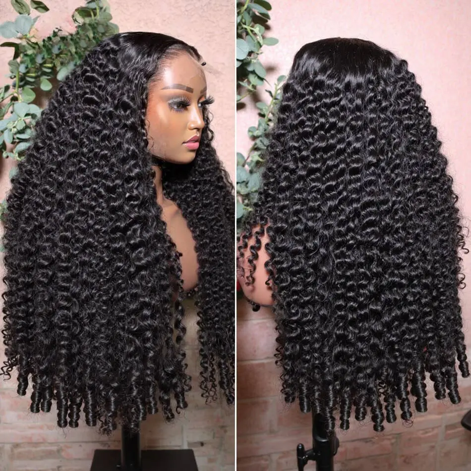[NEW IN] Burmese Curly Wigs Human Hair Lace Frontal Wig For Women 13x6 Curly HD Lace Front PrePlucked Wigs With Spiral End