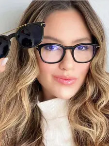 New elliptical sunglasses European and American Internet celebrities trendy concave sunglasses high sense Arc de Triomphe metal sunglasses