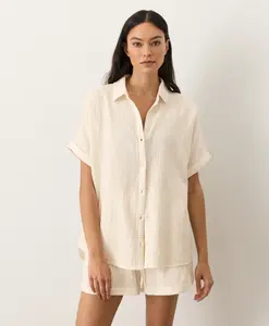 Women's Organic Coastal Double Gauze Relaxed Shirt