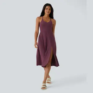 Halara Everyday Midi Chill Dress-La Land