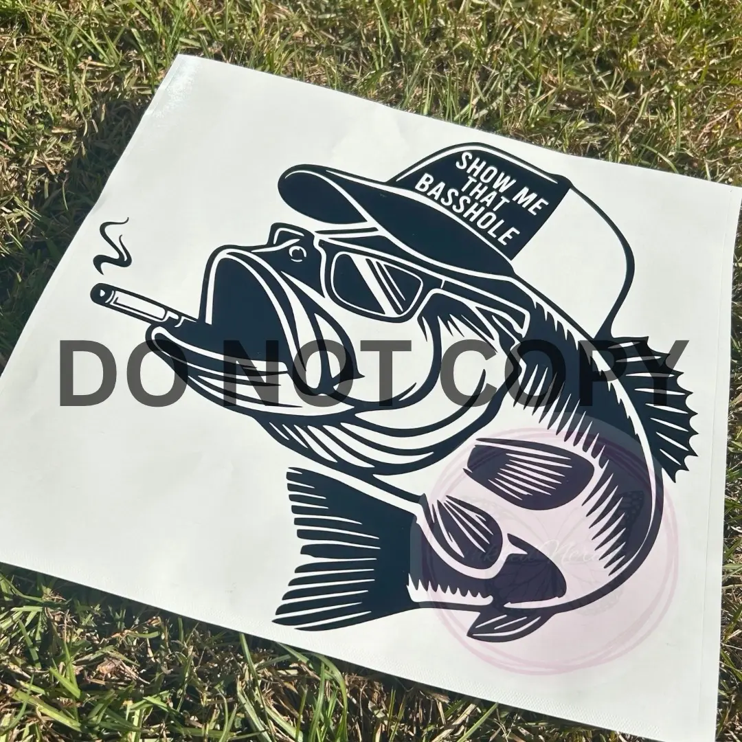 Show Me That Bass Hole Fish Decal, Show Me That Bass Hole Decal, Boat Decal, Fishing Decal, Fish Decal, Funny Decal