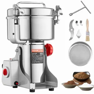 VEVOR 1000g Electric Grain Mill Grinder, High Speed 3000W Commercial Spice Grinders, Stainless Steel Pulverizer Powder Machine, for Dry Grains Spices Cereals Coffee Corn Pepper, Swing TypeVEVOR Super Brand Day