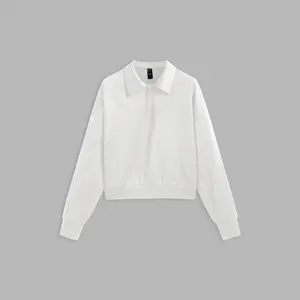 Cider [2 colors, size 2-26] Terry Collar Zipper Sweatshirt