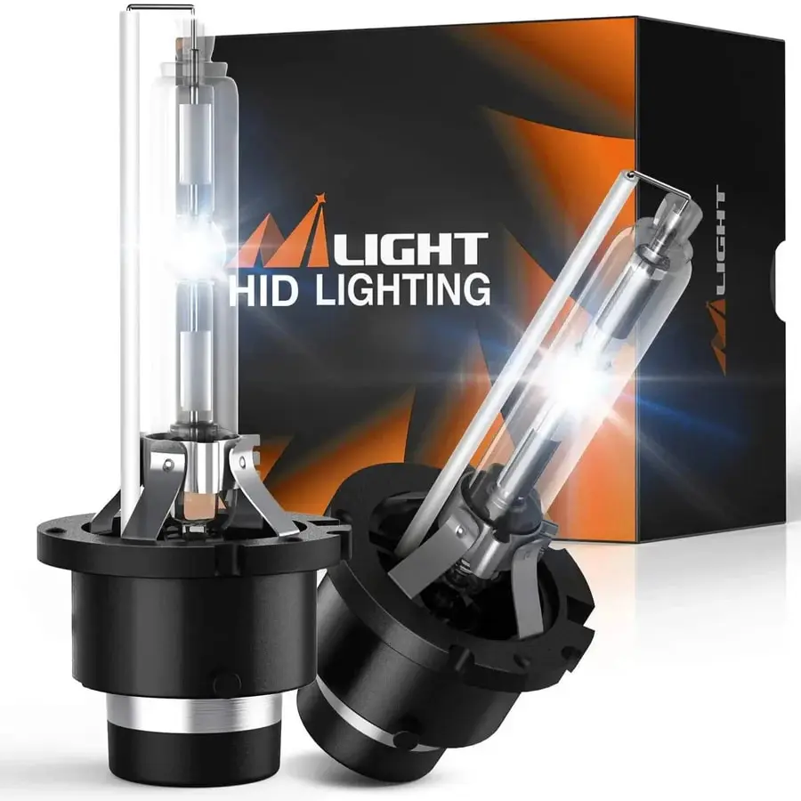 Nilight D4S 35W 6000K Diamond White Xenon Headlight Bulbs, Car Headlights Replacement for Automotive & Motorcycle Use