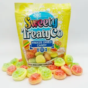 SweetyTreatyCo's Freeze Dried Gummy Hamburgers - Unique American Classic Snack Candy - Candies freeze  dried freeze dried candy Flavor Chewy