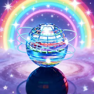 Hover Fly Ball Galaxy Anti-Gravity Boomerang LED Orb Spinners for All Ages, Fun Indoor Outdoor Game Toys for Kids & Teens, Safe Sturdy Family Interactive Ball, Entertainment Game Props, Ideal Gift Choices & Party Toys