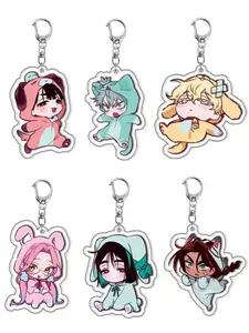 New Trendy Korean Manga Alien Stage Q-Version Keychain Series, Unisex Backpack Pendant, Luca, Ivan, Till, Mitz, Xuan Ya, Xiuya Sleepwear Style, Keychain For Bags