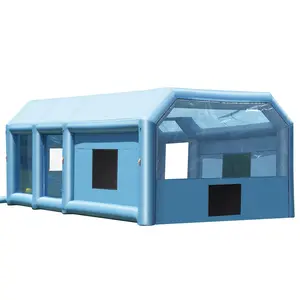VEVOR Inflatable Paint Booth, Summervibes,Summervibes, 27.9 x 15.7 x 10.8 ft Inflatable Spray Booth, Portable Car Paint Booth for Small Truck, with 950W+750W Powerful Blowers and Air Filter System, Large Motorcycle, Midsize S