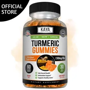 Kaya Naturals Turmeric Gummies – Delicious Daily Wellness Support – With Black Pepper Extract – Turmeric Curcumin – Non-GMO & Gluten-Free – 60 Gummies