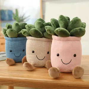 CHUBBYJOY 10" Decorative Plants Soft Stuffed Doll Squishies Plush Toy Multicolor Succulent Universal Home Decor Colorful