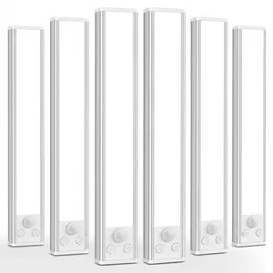 16inch under cabinet lighting, 3/6/9 pack rechargeable motion sensor light indoor, magnetic closet lights with dimmable & 3 color temps, wireless under counter lights for kitchen, stairs