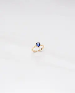 Sapphire Pear Ring