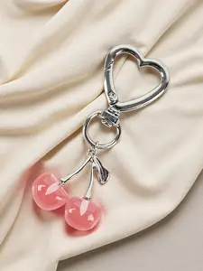 Cherry Keychain, Cute Alloy Charm with Colorful Cherry Design, Perfect Gift for Friends & Family, Women's Fashion Accessory, Fashionable Alloy Keychain, Keychain Kawaii, Keychain For Bags