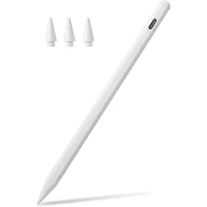 Stylus Pen for  Pencil Tilt Sensitivity Palm Rejection for iPad A16 11th 10th 9th 8th 7th 6th Generation, iPad Air M3 M2 3rd 4th 5th Gen, iPad Pro 11 12.9 13 inch M4, iPad mini A17 7 6 5 (White)
