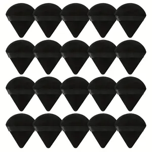20 Triangle Makeup Sponges, Travel-Friendly Loose Powder Applicators, Face Setting Sponge, Press-On Sponge for Face and Eyes