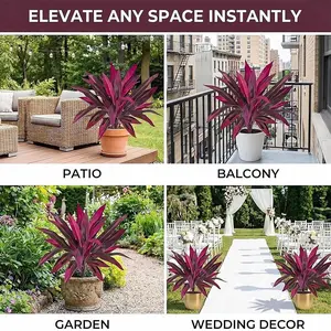Fern Dragon Blood Tree, UV-Resistant Artificial Plant, No Maintenance, Ideal for Courtyard Balcony, Window Box Decor, Wedding Decoration