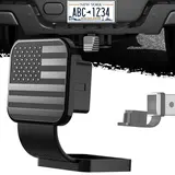 DIBMS USA American Flag Hitch Cover for 2 Inch Receivers - Trailer Hitch Cover Tube Plug Insert, Car Exterior Accessories for Trucks, Jeep, Tacoma, Ford, Chevy, GMC Dodge RAM & More