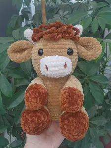 Crochet the Highland Cow Crochet Amigurumi | Amigurumi Highland Cow | Cow Animal Plush Toy | Amigurumi