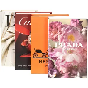 4 Pcs Decorative Faux Books for Home Decor – Modern Fake Books for Coffee Table, Bookshelf & Bedroom, Stacked Book Set for Aesthetic Decor
